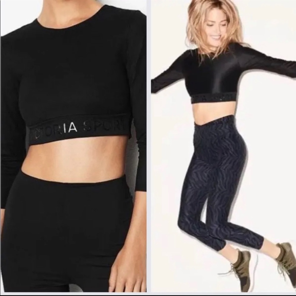 Victoria secret Victoria sport crop athletic long sleeve top